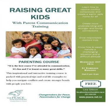 Raising Great Kids “With Parent Communication Training” @ Bambinos Manukau